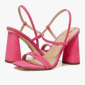 Sam Edelman Kit Slingback Block Heels, Dalia Pink, Women's 11